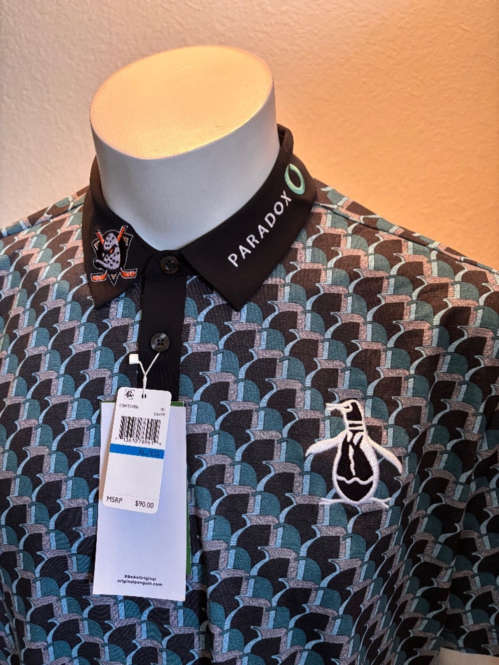 New mens XL PGA Tour issued Penguin Golf polo for Jake Knapp PGA Professional